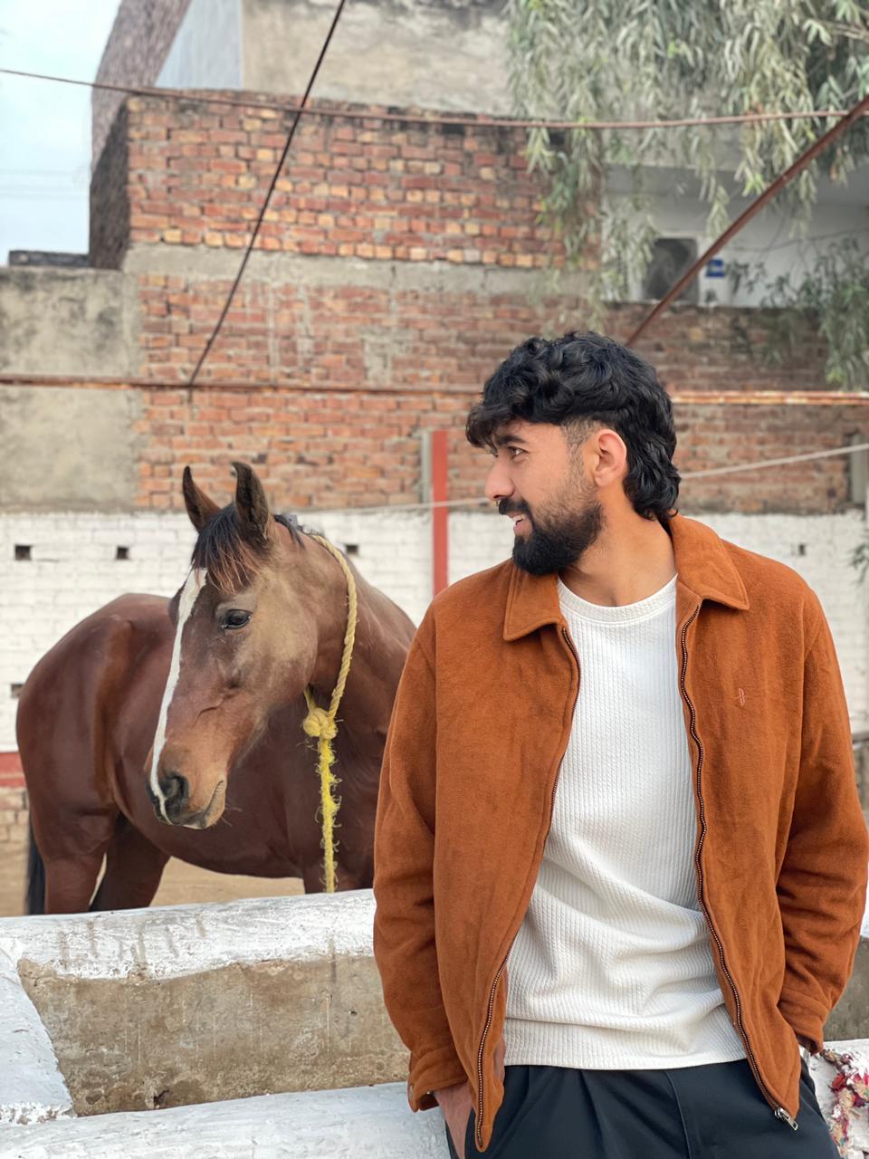 With horses